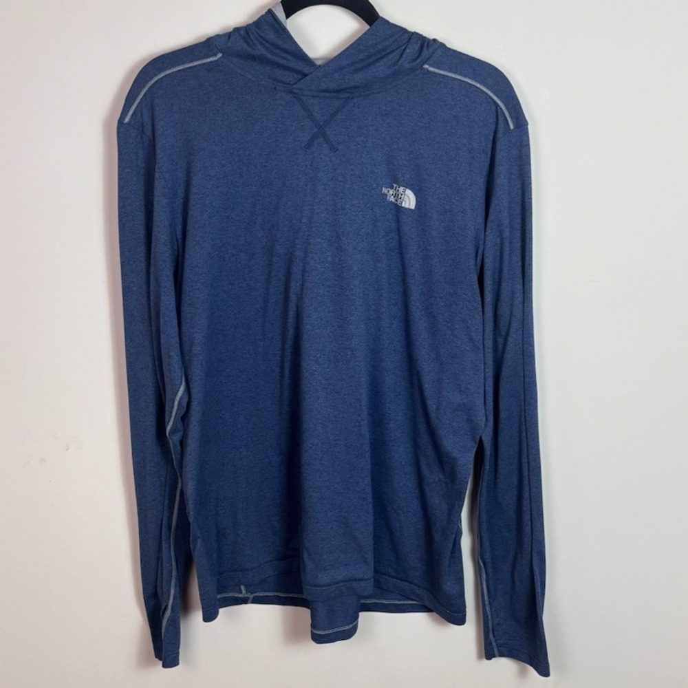 The North Face Mens Blue FlashDry-XS Hoodie Pullover Top sz Large Lightweight